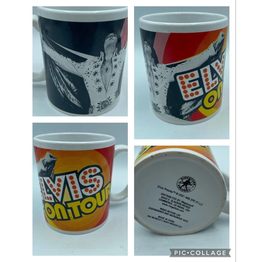 Elvis Presley Elvis On Tour Retro Coffee Tea Cocoa Mug The King Rock and Roll